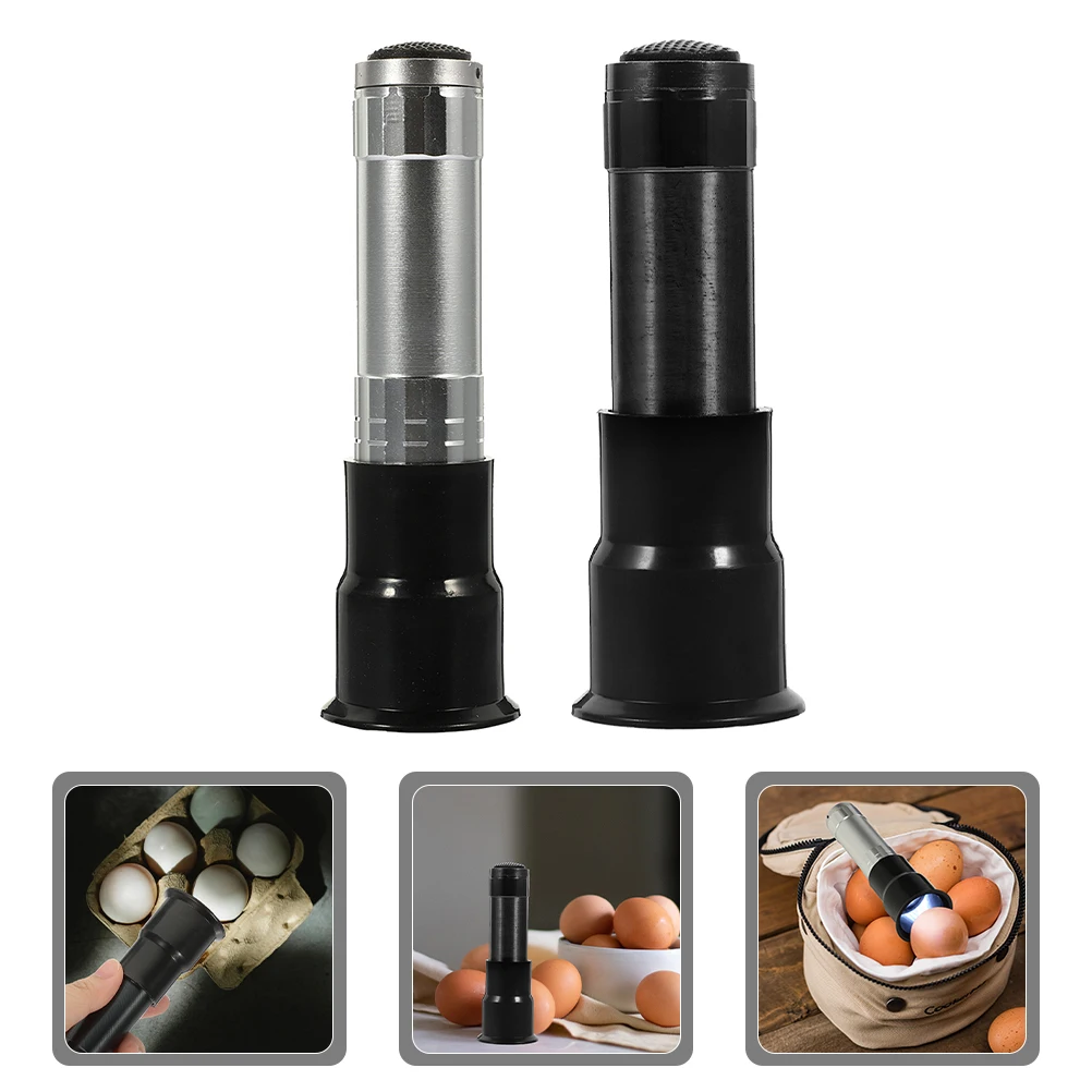 

2pc Portable Egg Light for Chicken Duck Goose High Brightness LED H held Tester Incubator Egg Inspection Flashlight