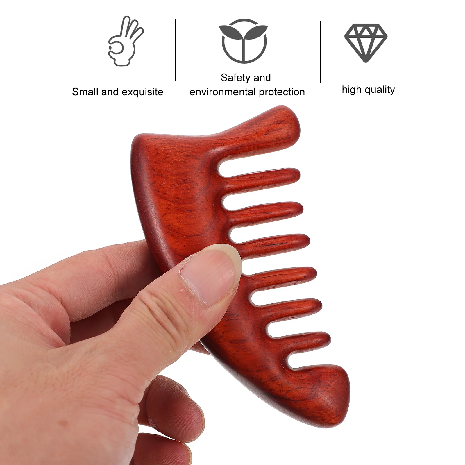 

1Pcs Premium Sandalwood Hair Caring Comb Durable Massage Brush Useful Toiletries for Healthy Silky Hair Creative Comb