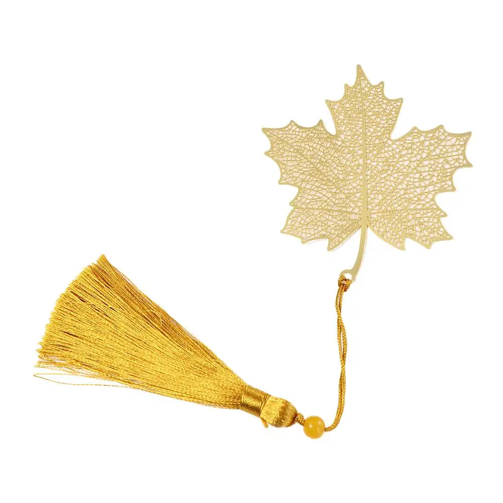 Office Maple Leaf Vintage Chinese Style Book Holder Retro Book Clip Metal Bookmark Hollow Book Mark Leaf Bookmark Bookmark