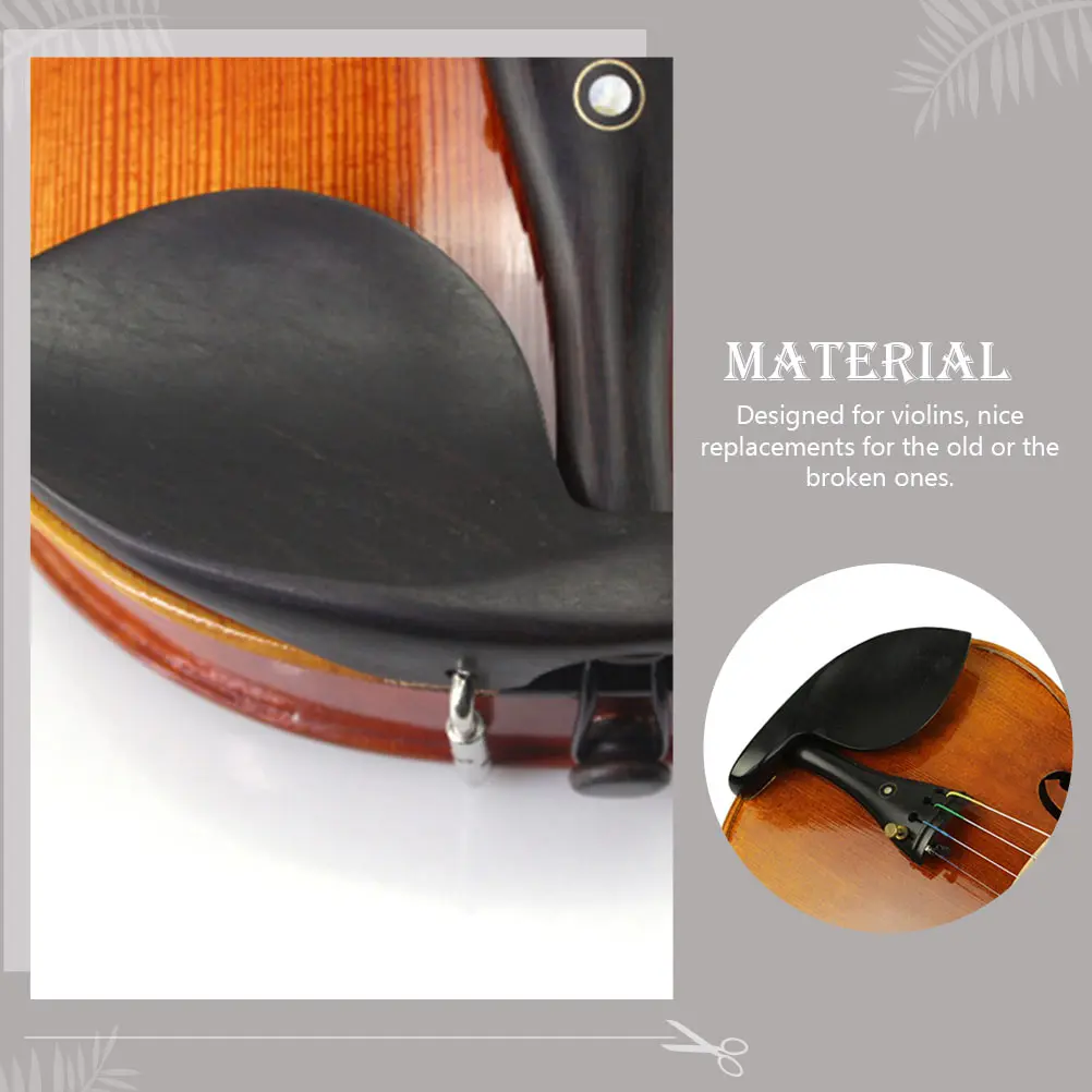 

Violin Chin Rest Play Parts Braces Guitar Stand Replaceable Holder Playing Supplies Ebony Chinrest