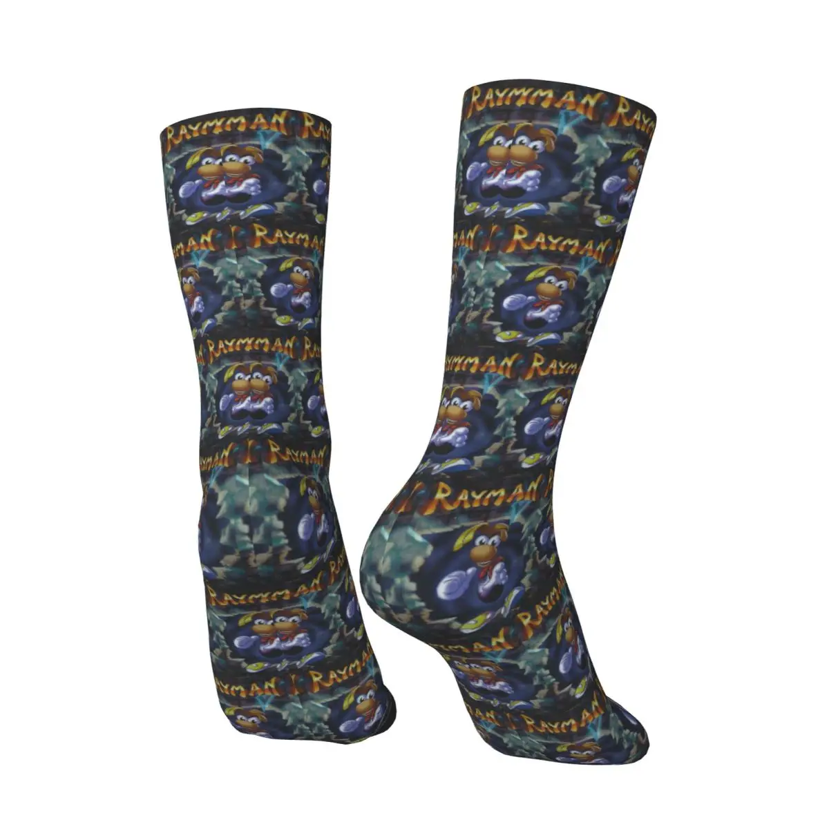 Ps1 Rayman Game Vintage Gamer Gaming Gamer Girl Videogames Socks Harajuku Sport Middle Tube Socks Super Soft Stockings