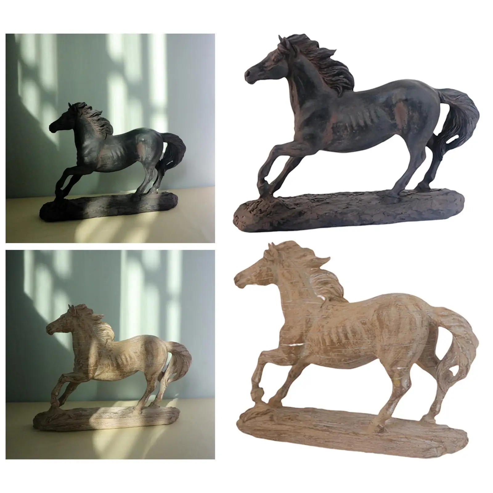 

Horse Statue Decoration Collection Lightweight Resin Ornament Art Ornament for Anniversaries Office Birthdays Table Bedroom