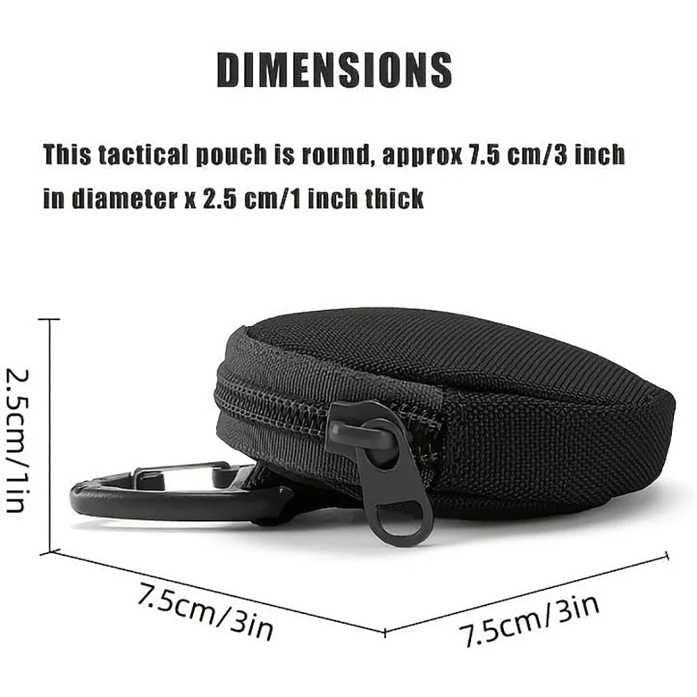 900D Oxford Wasserdichte Mini-Tasche Schlüsseltasche Münzbeutel Kleine Geldbörse Schlüsselanhänger Outdoor-Accessoire Hängetasche Taktische Tasche – Detail 5