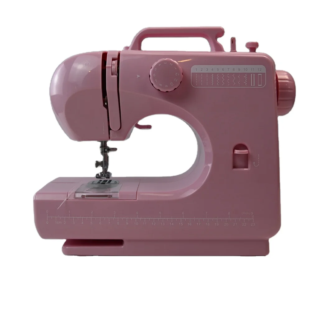 Home mini machine straight end button holes button attaching zippers sewing 12 stitches sewing machine