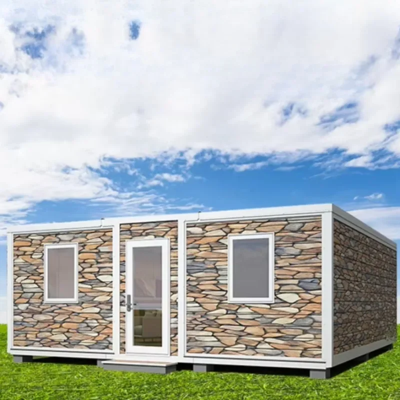Loft industriale Contenitore Casa Prefabatta Espandibile Pieghevole Struttura in acciaio da 40 piedi Casa mobile urbana Piccola casa Calda