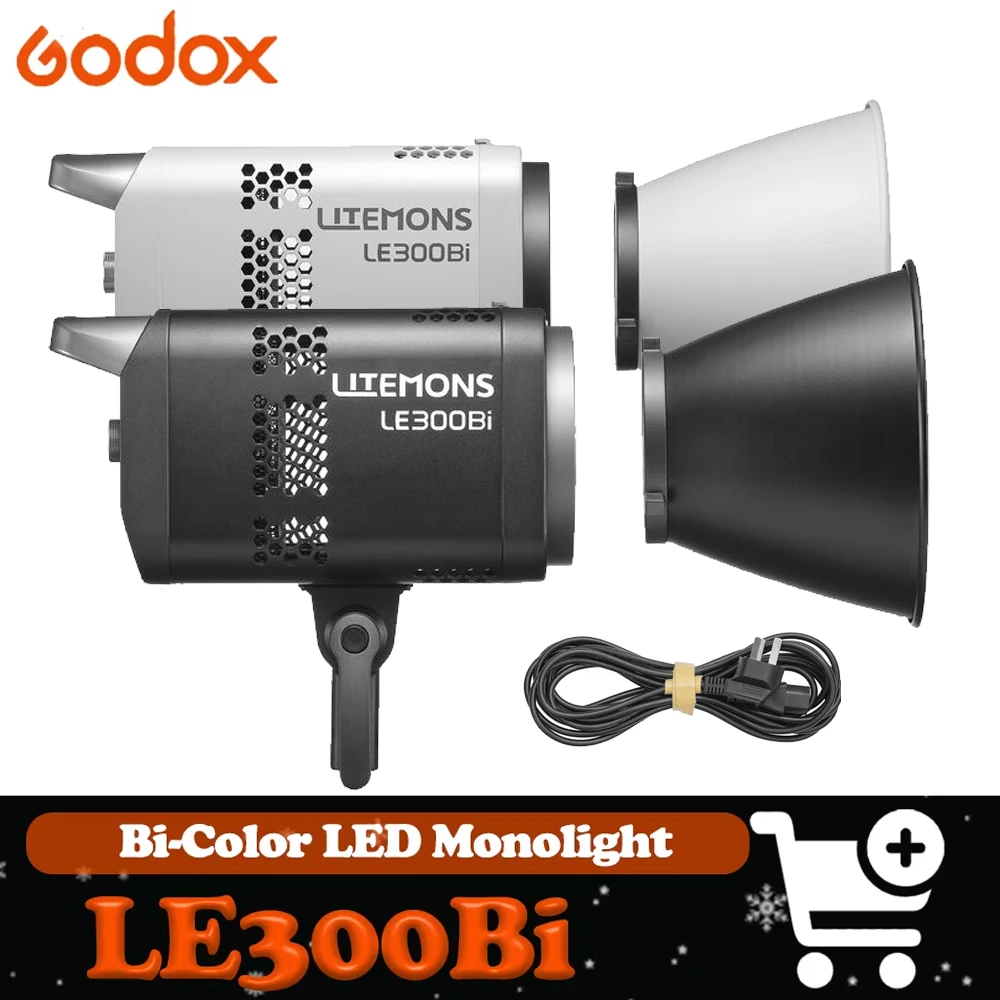 

Светодиодный видеосвет Godox LE300Bi Bi-color 300W 2800-6500K COB с CRI98 TLCI98 для прямых трансляций