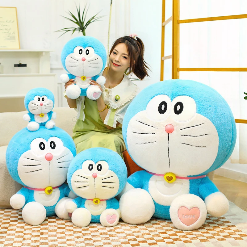 

New Kawaii Doraemon Plush Toy Cute Anime Stuffed Doll Soft Filled Animal Kids Birthday Xmas Gift Sitting Pillow for Children
