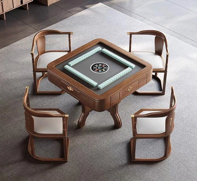 New Chinese style, solid mahjong table, multi-function, electric mahjong table