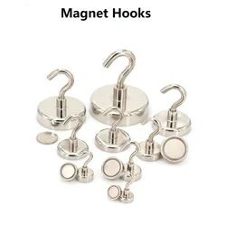 12-32mm Magnetic Hooks for Cruise Ship Wall Strong Magnet Hook for Refrigerator Magnetic Metal Hooks