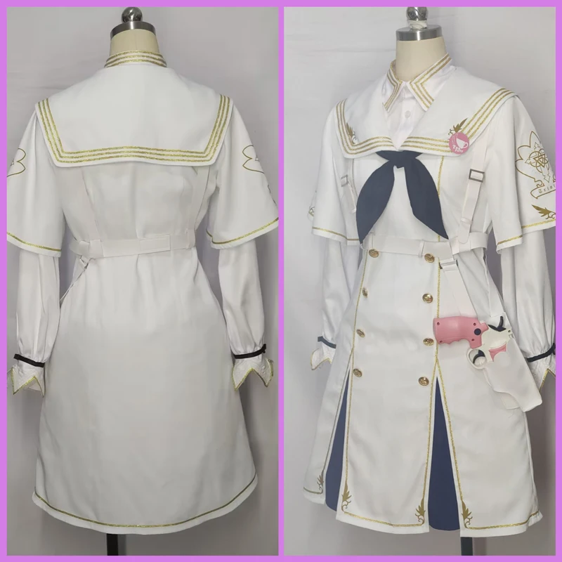 Game Blue Archive Cos Kiribushi Nagisa Cosplay Sweet Lovely White dress Customize uniform Female battle Costume B