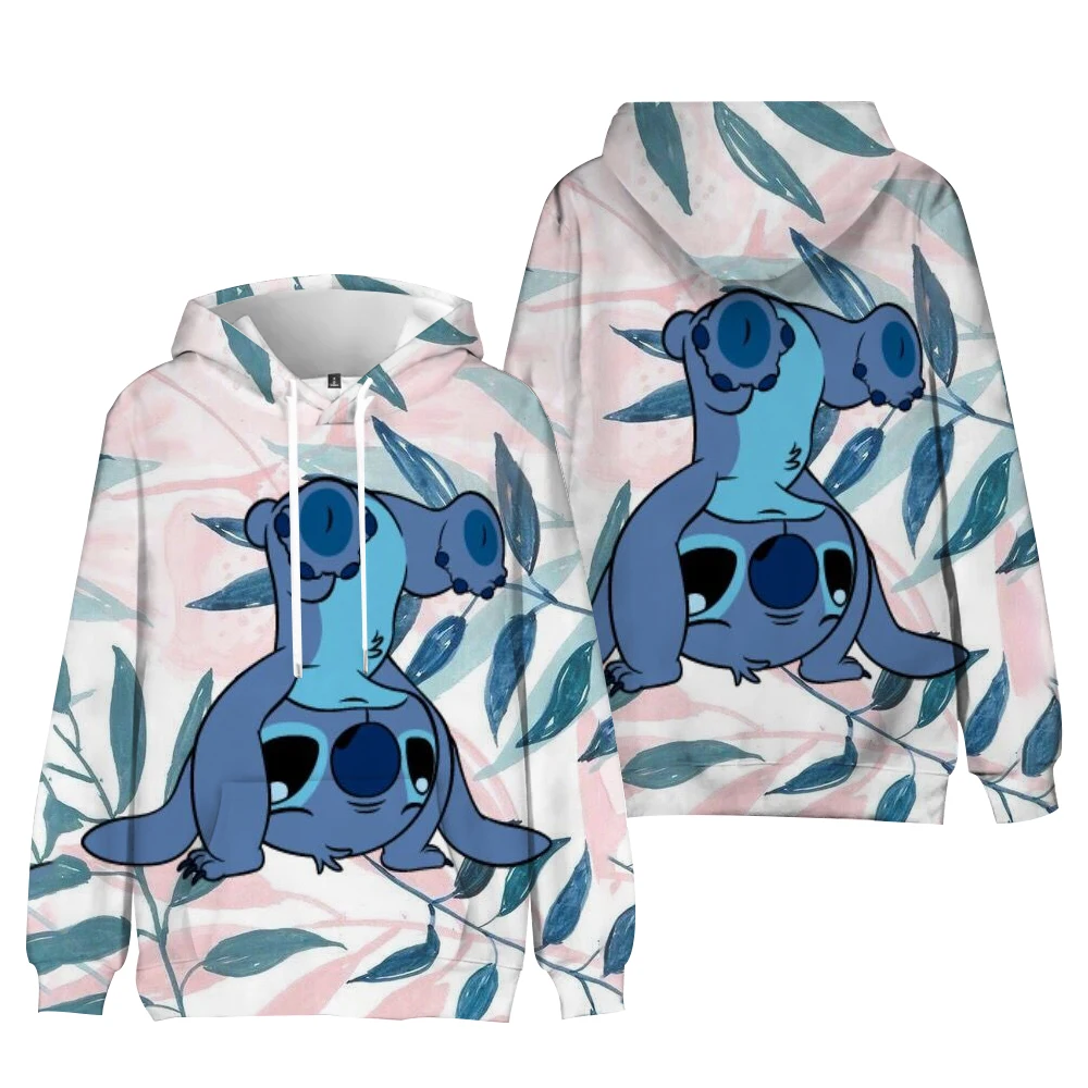 Felpe con cappuccio Fashion Disney Stitch Lilo print Pullover Casual da donna felpe con cappuccio a maniche lunghe felpa con cappuccio autunno inverno felpa con cappuccio per adolescenti