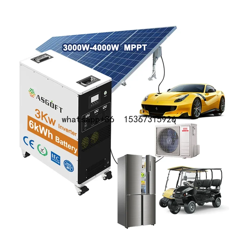 

En 3000w power system all in one kit3kw energy system dc/ac 6kwh Portable Power Statio generator