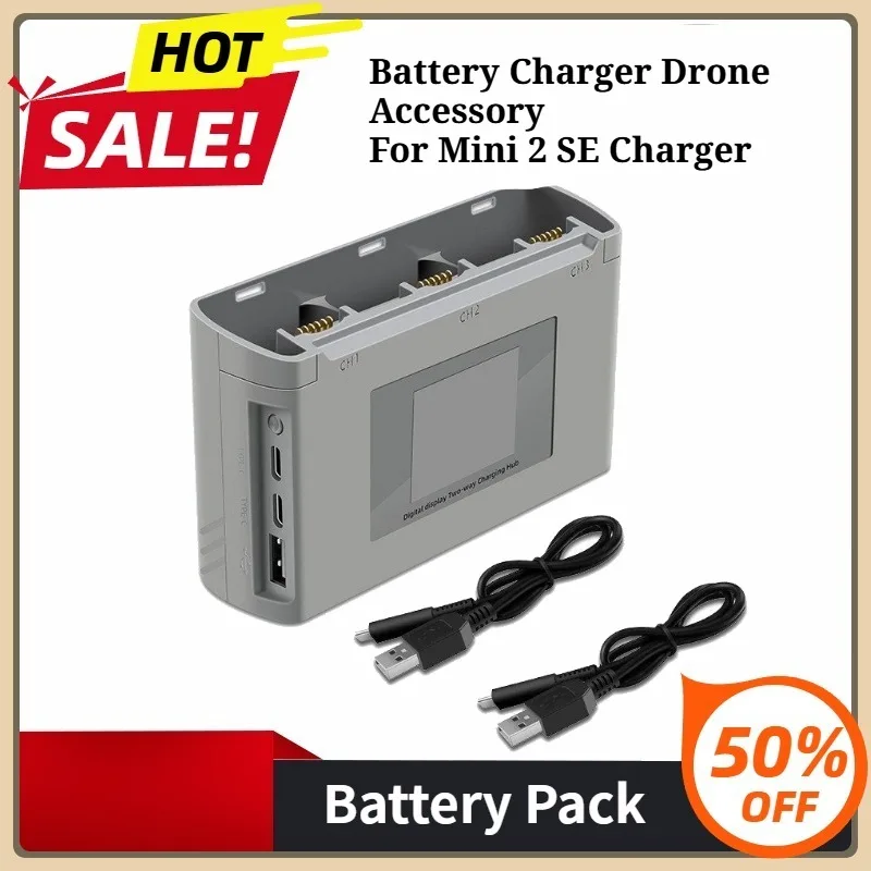 

Battery Charger Drone Accessory for Mini 2 SE Charger Digital Display Charging Hub for DJI Mini 2/4K Mini2 SE