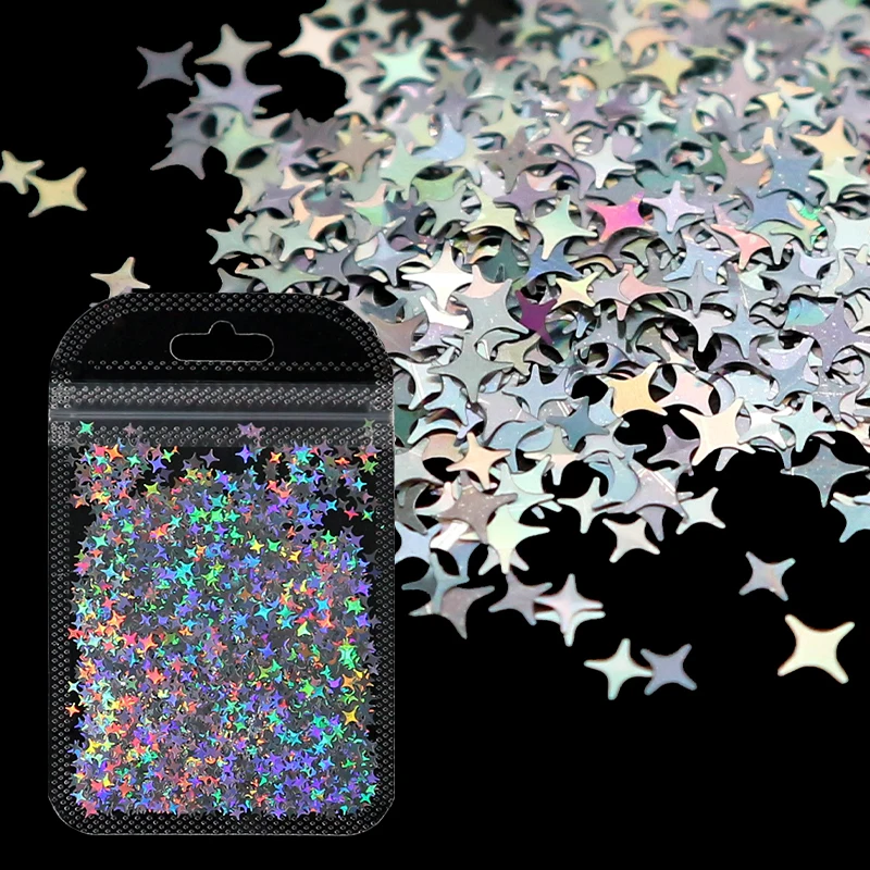 ¡Oferta! 2g Purpurina Holográfica para Arte de Uñas Láser Estrella Mariposa Lentejuelas Escamas AB Lentejuelas DIY Decoraciones de Uñas Láminas Accesorios 3
