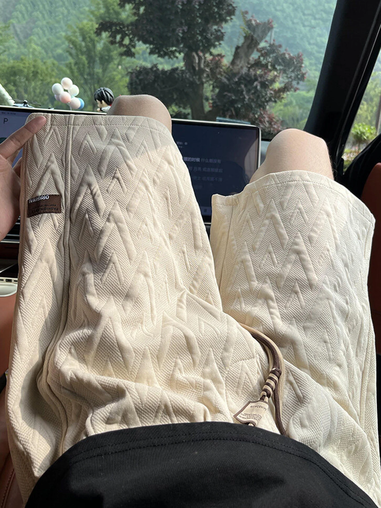 

Мужские летние свободные дышащие повседневные спортивные брюки-шорты цвета хаки с вышивкой, прямого кроя, со средней посадкой