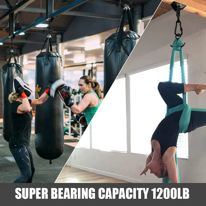 3X Ceiling Hook Hanging Chair 360° Rotate Swing Hanger 450KG Swing Suspension Hook For Punching Bag,Hammock,Yoga,Etc