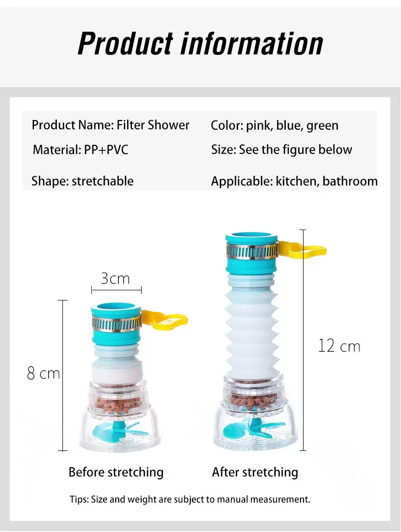 Home Kitchen Retractable Carbon Faucet Mini Tap Water Clean Filter Purifier Filtration Cartridge Carbon Water Filter for Kitchen