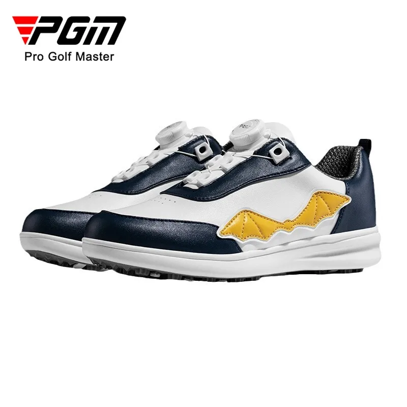 

PGM Kids Golf Shoes Boys Girls Children with Knob Laces Waterproof Anti Slip Lightweight Kids Sports Shoes XZ346