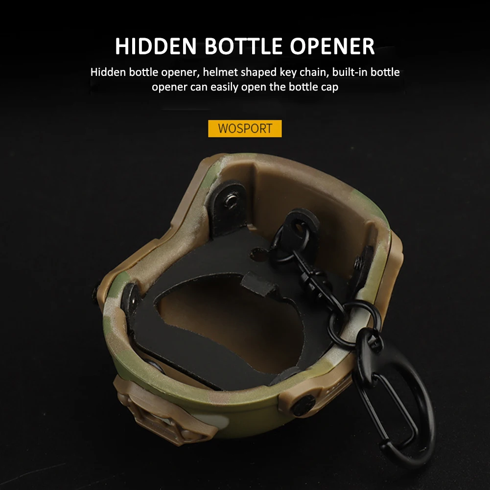 Airsoft Shape Bottle Opener Helmet Shaped Keychain Pistol Mini Corkscrew Decoration Outdoor Hunting Hiking Fan Accessories Gift