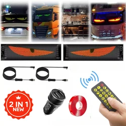 2 in 1 LED Matrix Pixel Panel Display Screen Flexible RGB Car Pattern Graffiti Scrolling Text Animation Shop Light Bluetooth