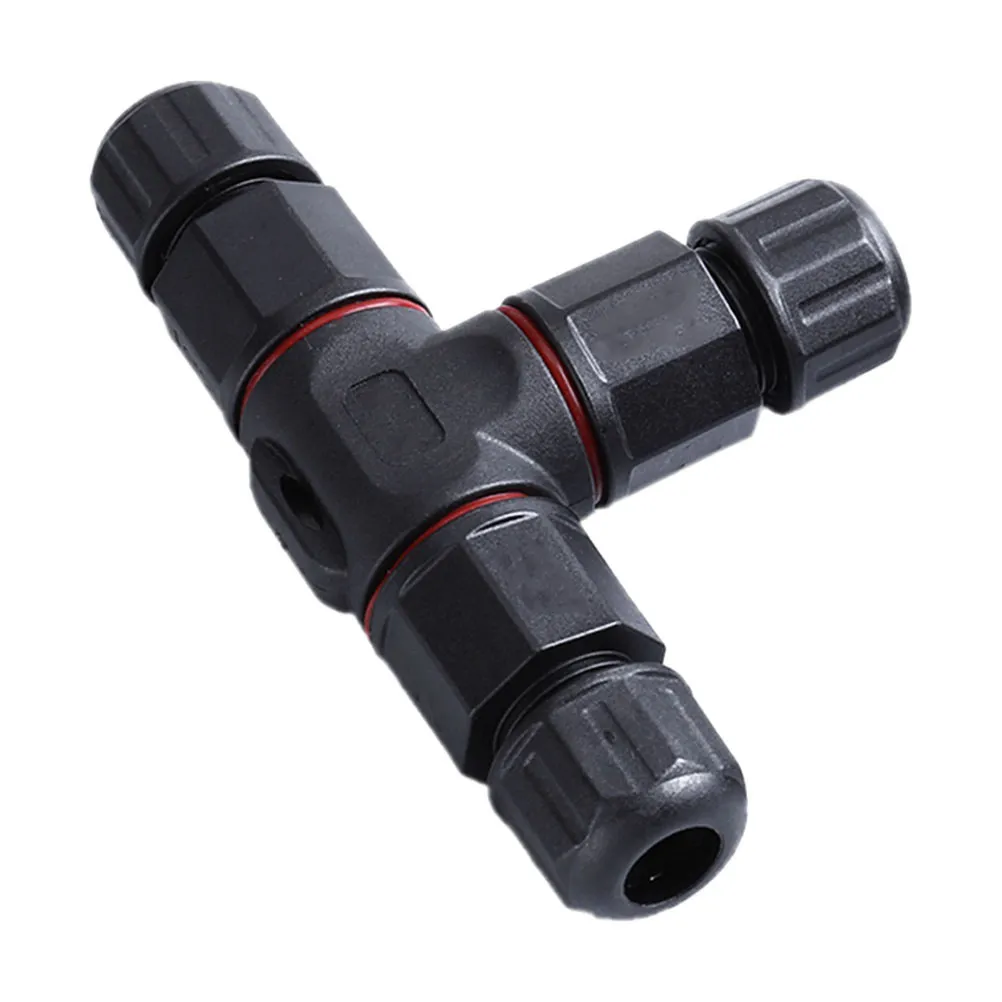 Waterproof 5 Pin IP68 Electrical Connector T-Shape Outdoor LED Light Wire Connector Fast Splice Cable Electrical Cable Adapter