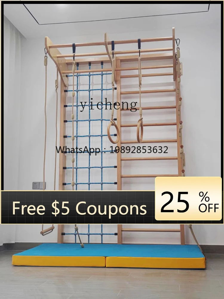 ZZ – cadre d'escalade de Fitness en hêtre pour enfants, cadre d'activité pour bébé, jouet mural d'escalade