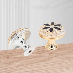European Contracted Double Spell Single Hole Handle Cabinet Tea Table Drawer Door Handle Electroplating Small Handle Gold Silver