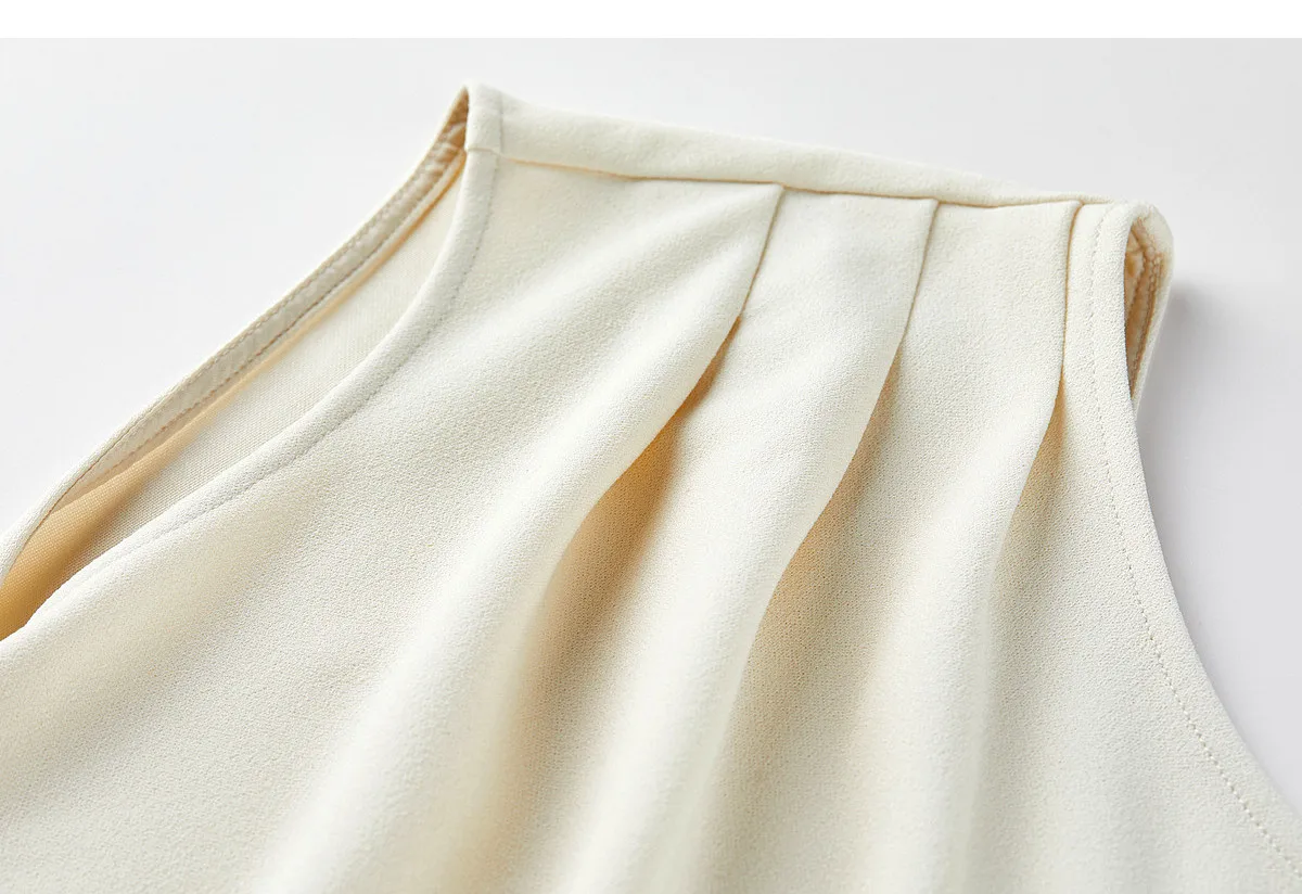 SENTUBILA Schwarzes Minimalistisches A-Linien-Kleid mit Kurzen Ärmeln für Damen 2026 Sommer Elegantes Boot-Ausschnitt Gerafftes Kleid mit Schmaler Taille 162LI5946 – Detail 40