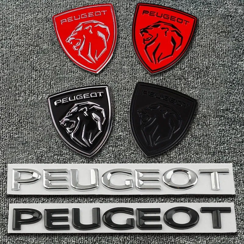 Car Metal Chrome Letters Decoration Decals 3D Logo Stickers For Peugeot 5008 408 308 Landtrek 208 2008 3008 Rifter 508 301 108