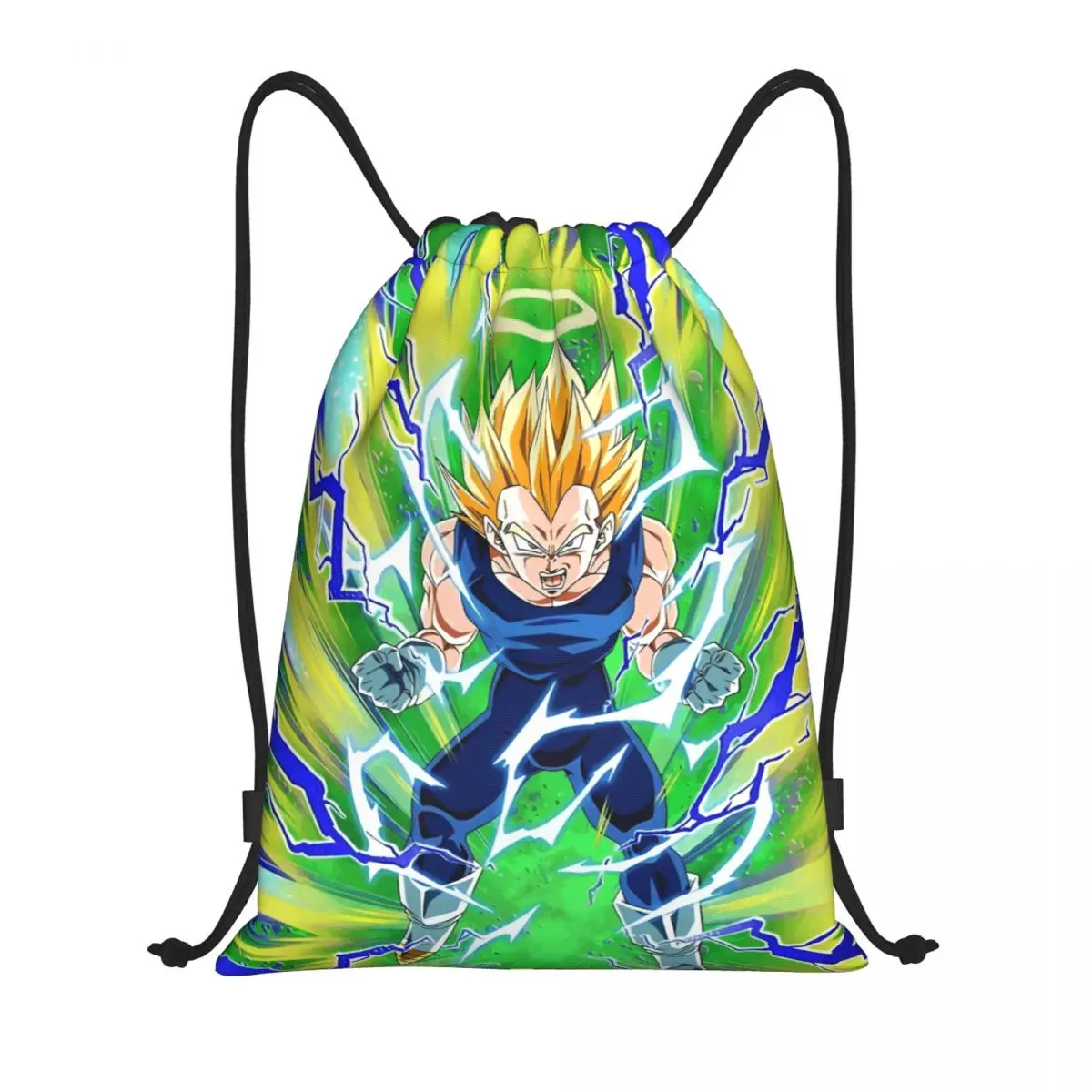 

Custom DBZ V-Vegetaes Cartoon Drawstring Bag for Shopping Yoga Backpacks Women Men Animes Sports Gym Sackpack