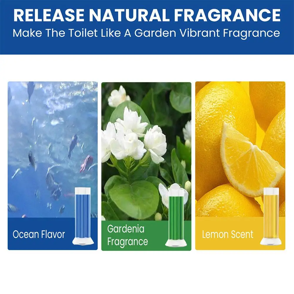 65ml*3pcs Flower Aroma Toilet Cleaning Gel Toilet Deodorant Household Cleaning Odor Toilet Removing Tool Cleaning Aroma Cle N5l9
