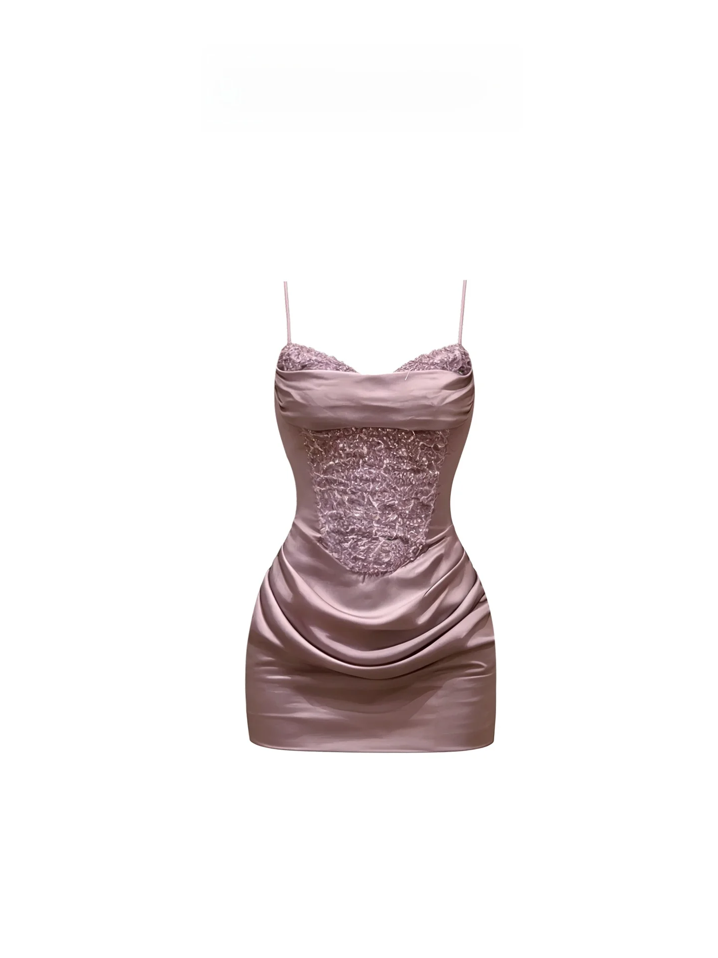 

HEZA Sparkling Sequin Strapl Bodycon Dr Women's Summer Slimming ort Skirt French Sle No Brand Registered Trademark