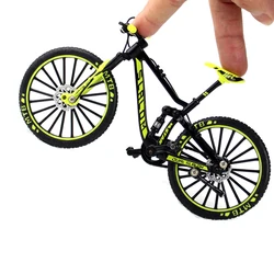 Mini 1:10 Alloy Bicycle Model Diecast Metal Folding Finger Bike Downhill Mountain Bike Novel Children Collection Toys for Boys