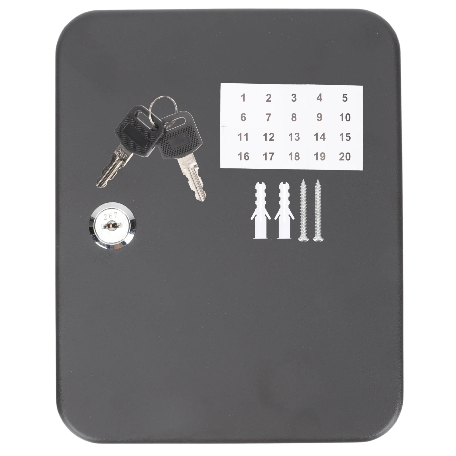 مجموعة واحدة من صندوق إدارة المفاتيح، منظم تخزين المفاتيح المثبت على الحائط، صندوق قفل عملي مع فتحات متعددة للمفاتيح #6