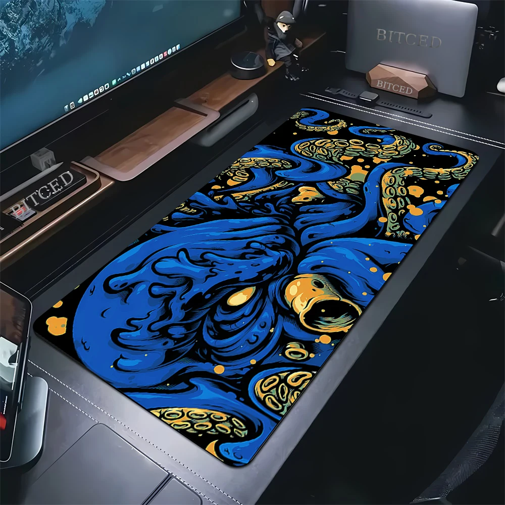 Large Mousepad Gamer Mousepads Keyboard Mat Xxl Desk Rug Octopus Monster Pc HD Desk Mats Company Oni Mouse Pad For Gift 90x40cm