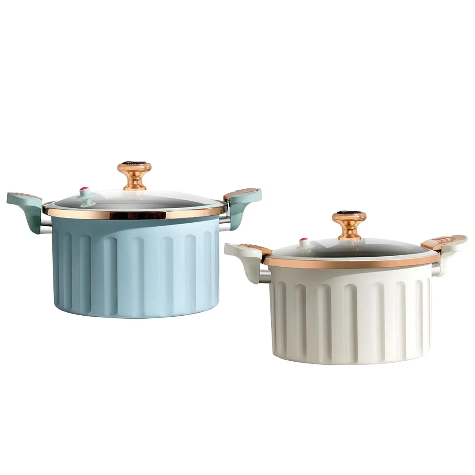 8L Iron Soup Cooker Pot with Anti Scald Handle for Gas and Induction Stove Slow Cooker Food Warmer Stew Pot