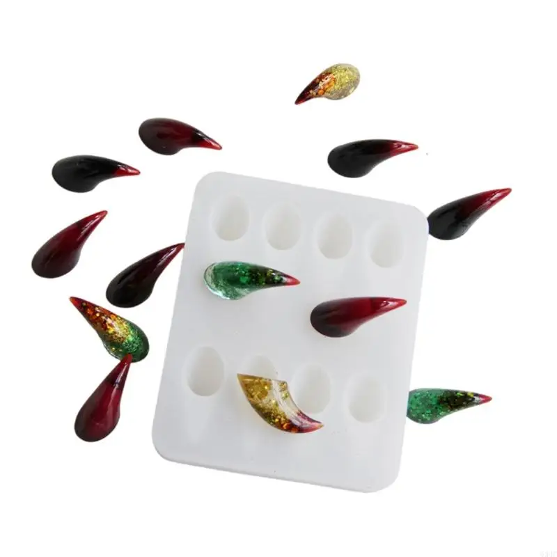 

634c Easy Release Силиконовая форма для изготовления уникальных дьявольских рогов и когтейных дизайнов