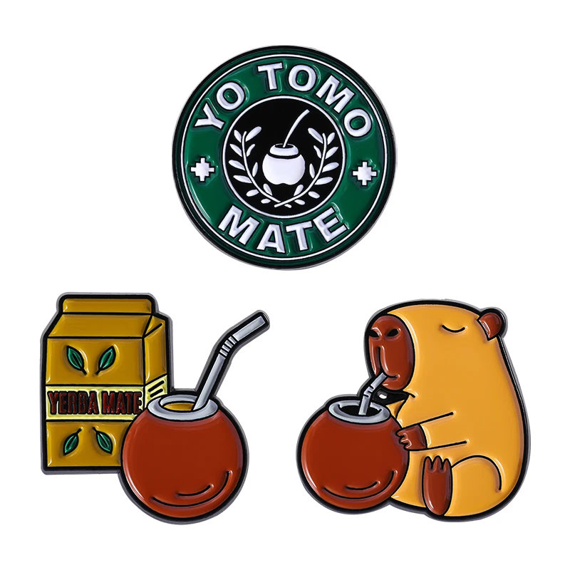 Милая-капибара-эмалированные-булавки-для-питья-yerba-mate-металлические-броши-yo-tomo-mate-значок-на-лацкане-ювелирные-изделия-подарки-для-друзей