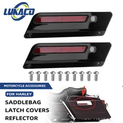 1 paar Zwarte Motorfiets Harde Zadeltas Klink Cover ABS Voor Harley Touring Electra Street Glide Road King FLH FLT FLHR FLTR 93-13