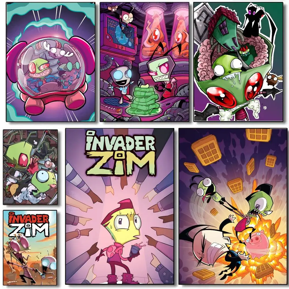 Cartoon I-invader Zim Poster HD Waterproof Aesthetic Wall For Home Decor Trendy Durable Easy To Apply Art