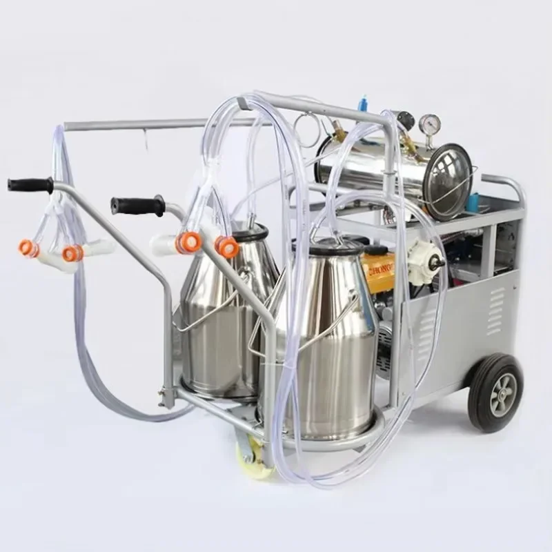 

Hot SalesAutomatic Electric New Mobile Vacuum Cow And Sheep Milking Machine Farm Milking Machine High Power And Large Capacity 2