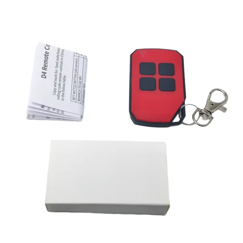 433.92Mhz fixed code and 18 hopping code brands rf remote control duplicator universal D4 type 4 button remote control