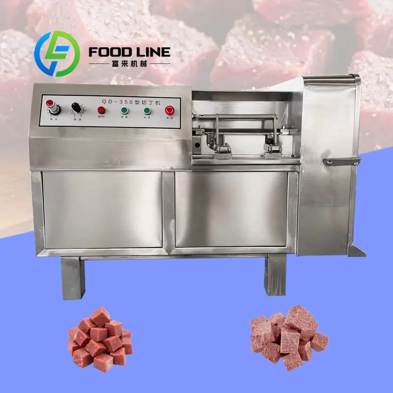 Frozen Meat Dicer Heavy Duty Automatic Meat Cutting Machine Stainless Steel Adjustable Dice Size Butchery Restaurant Supply