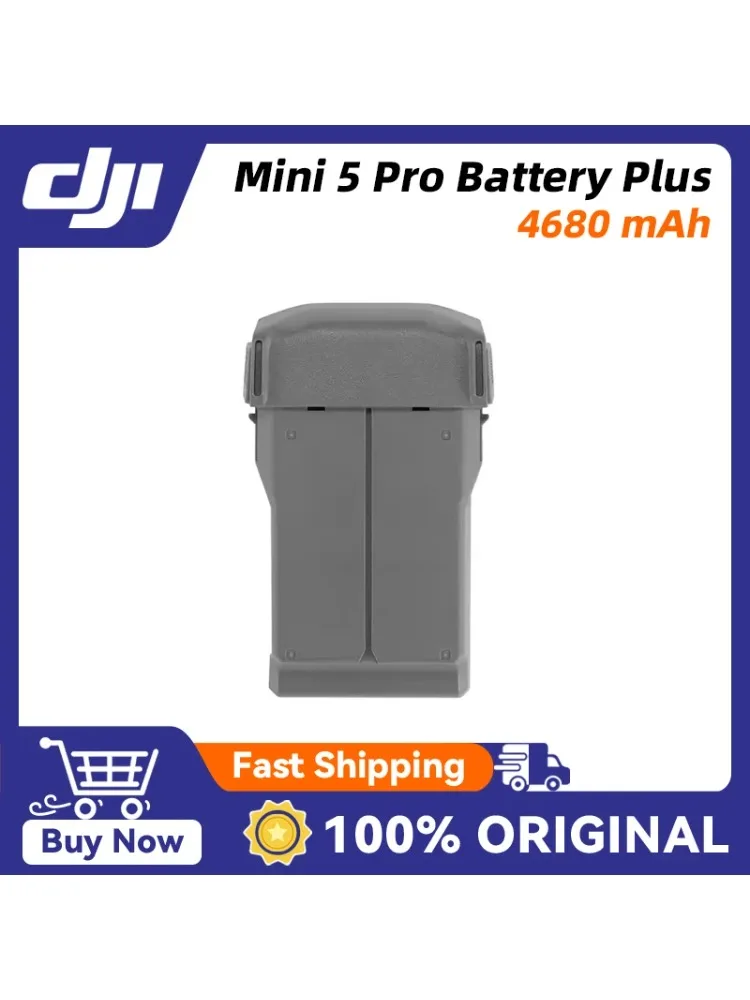 100% originele DJI Mini 5 Pro Intelligent Flight Battery Plus met tot 52 minuten vliegtijd. Capaciteit: 4680 mAh. Op voorraad. - afbeelding 2