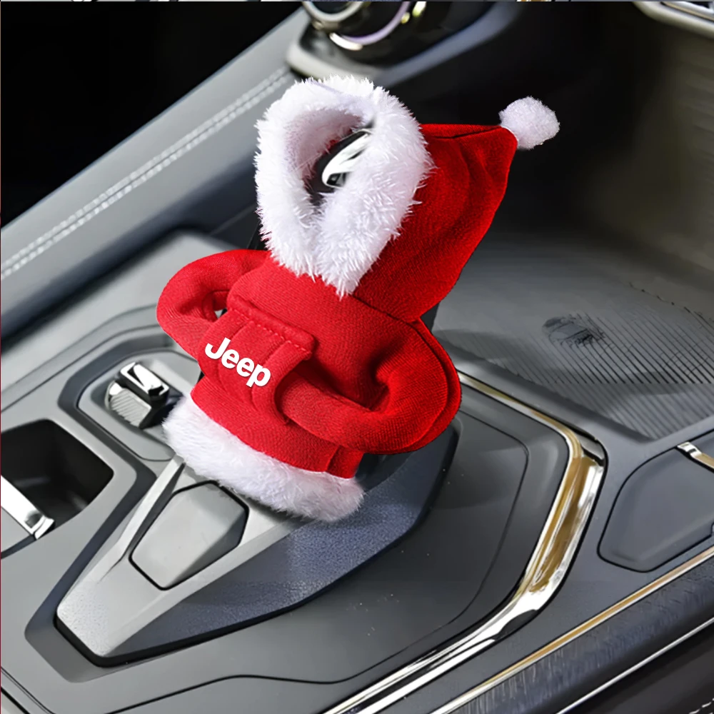 

Car Gear Shift Hoodie Covers Gear Lever Handle Decoration Christmas Car Style For JEEP Compass Grand Cherokee Renegade Wrangler
