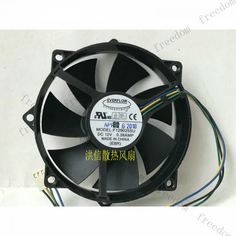 

HTS 1 PCS EVERFLOW Fan F129025SU DC12V 0.38A 9025 9CM pwm 4 Pin #F13 1PCS