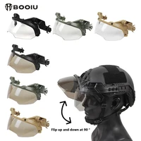 BOOIU-Guía de casco táctico ajustable, gafas OP desmontables, casco FAST MICH, antiniebla y antidisturbios, gafas protectoras OP CS