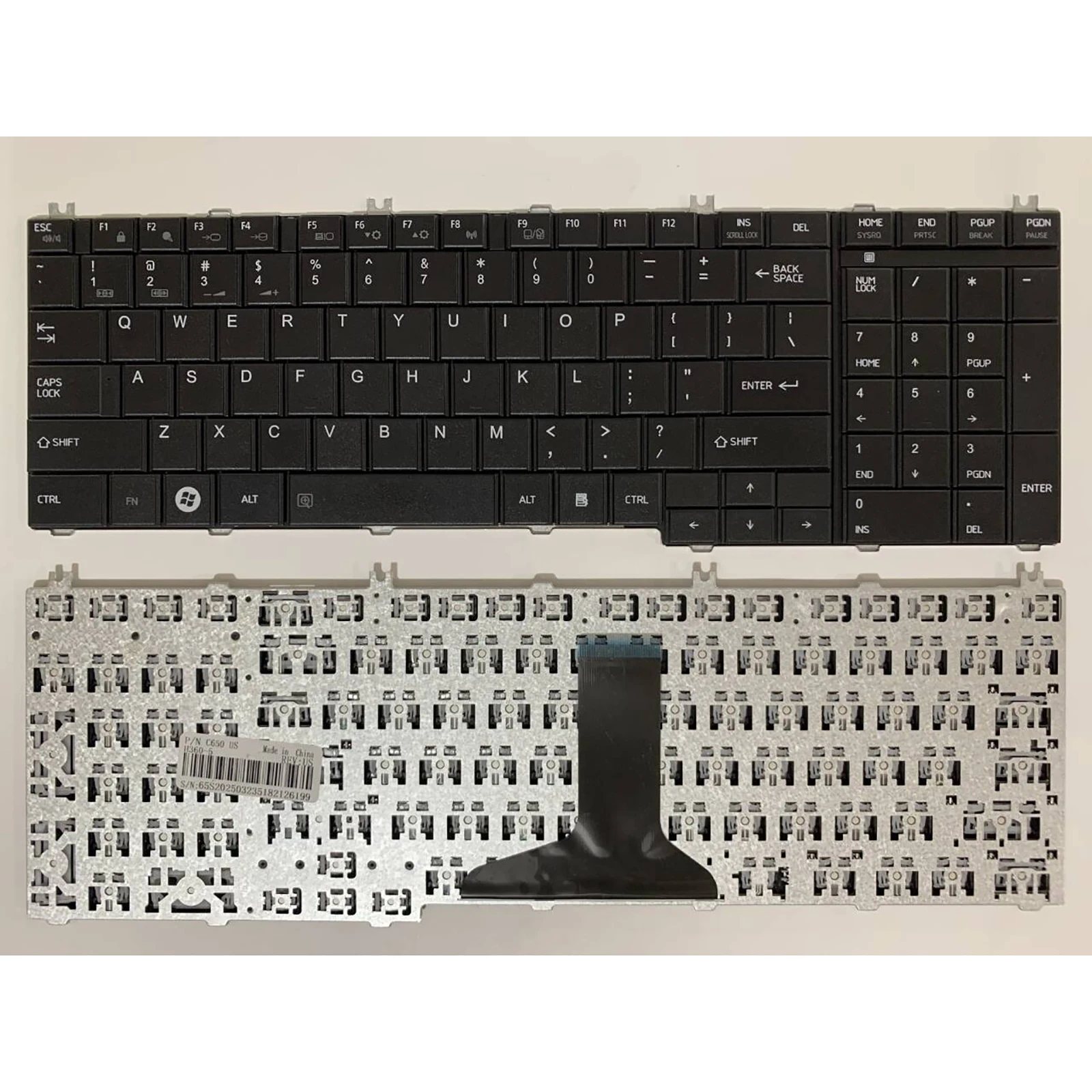 

Laptop keyboard US Layout for Toshiba Satellite C650 C650D C655 C655D Laptops