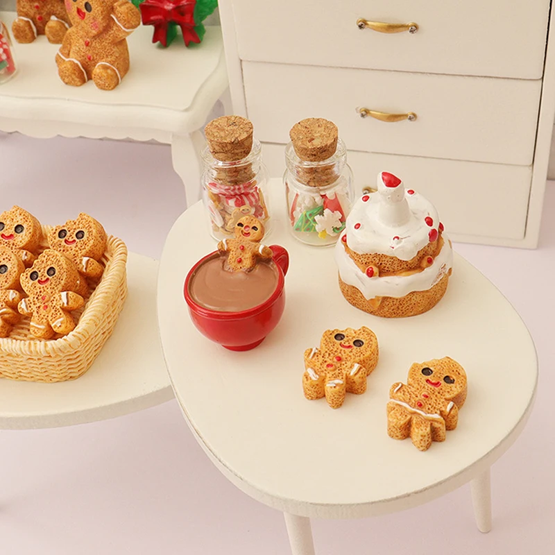 22Pcs/Set Dollhouse Mini Creative Christmas Candy Biscuit Accessories Model Miniature Scene Xmas Kids Toys DIY Decoration image 3