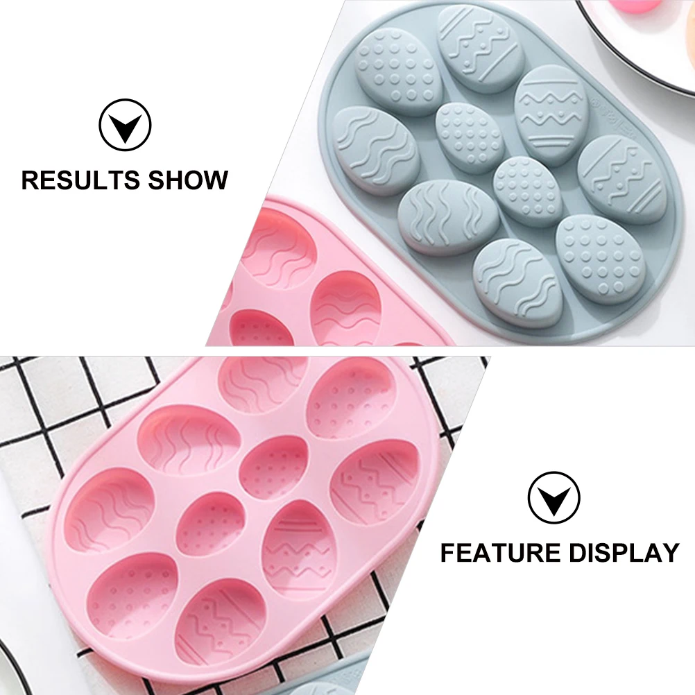

2pcs Easter Egg Silicone Mold Cake Baking Molds DIY Chocolate Maker Reusable Non Stick Easy Clean Home